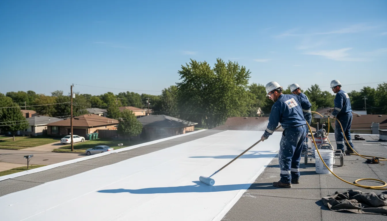 Commercial roof coating in New Freedom, PA near me